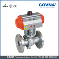 Válvula de esfera de controle pneumático flange Sus304